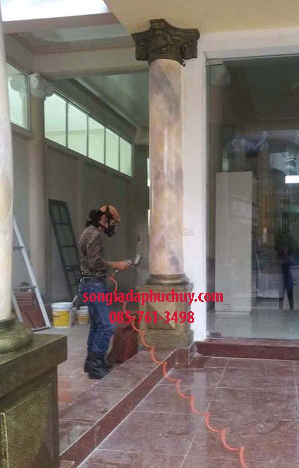 thi công sơn giả đá