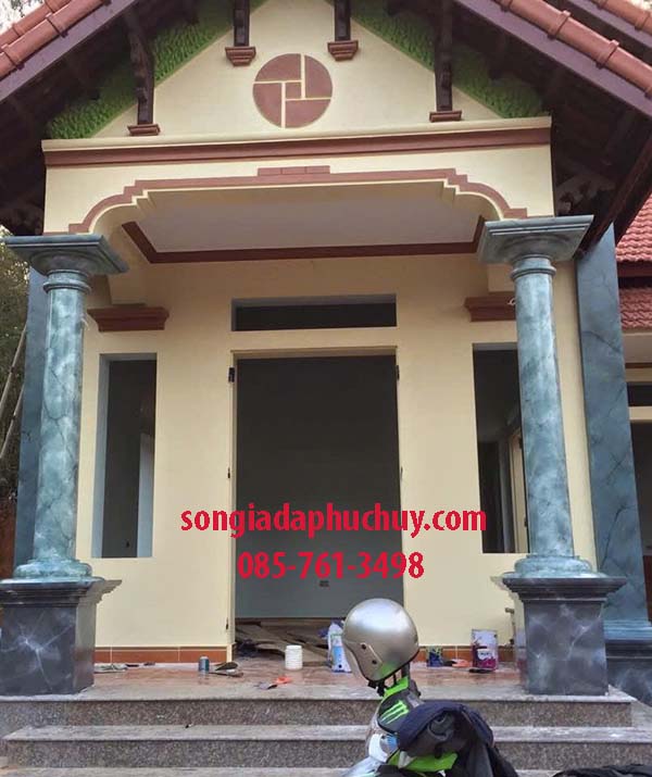 cột tròn sơn giả đá