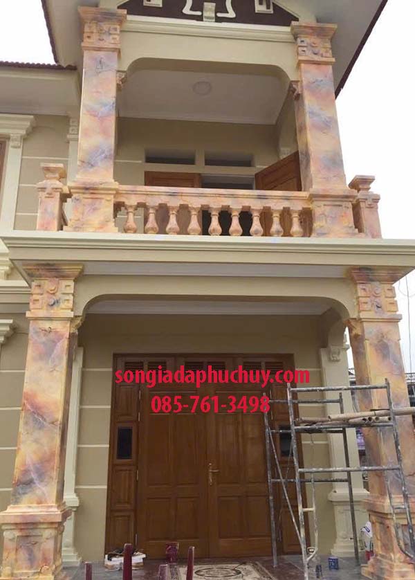 sơn giả đá mặt tiền