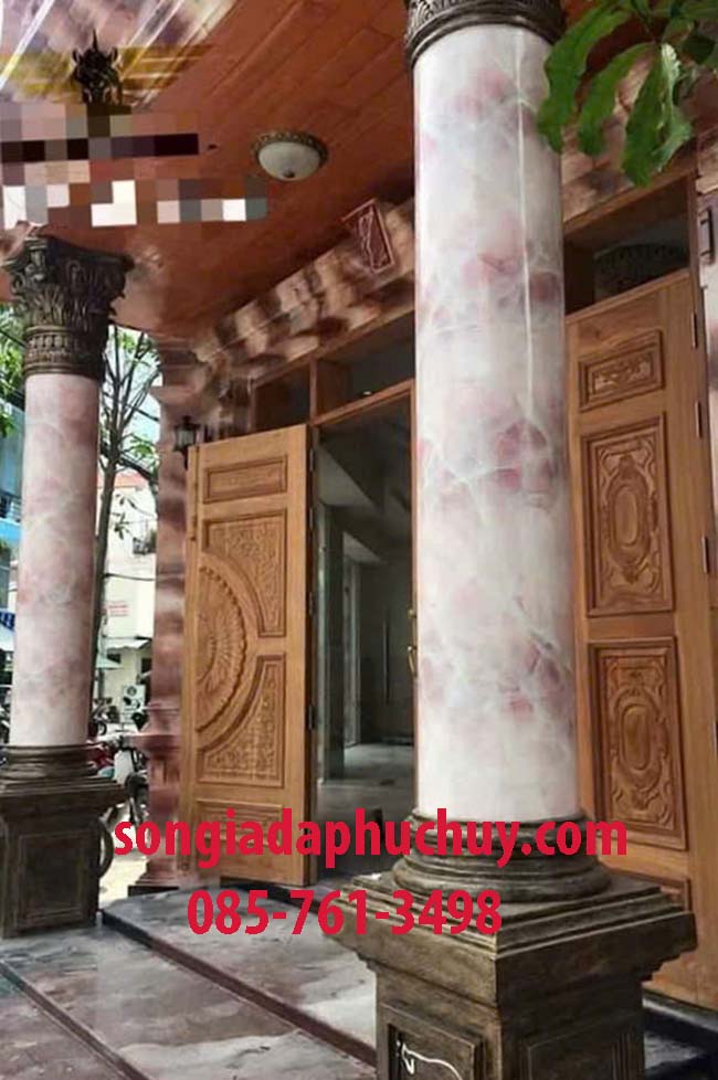 giả đá 3d cột tròn