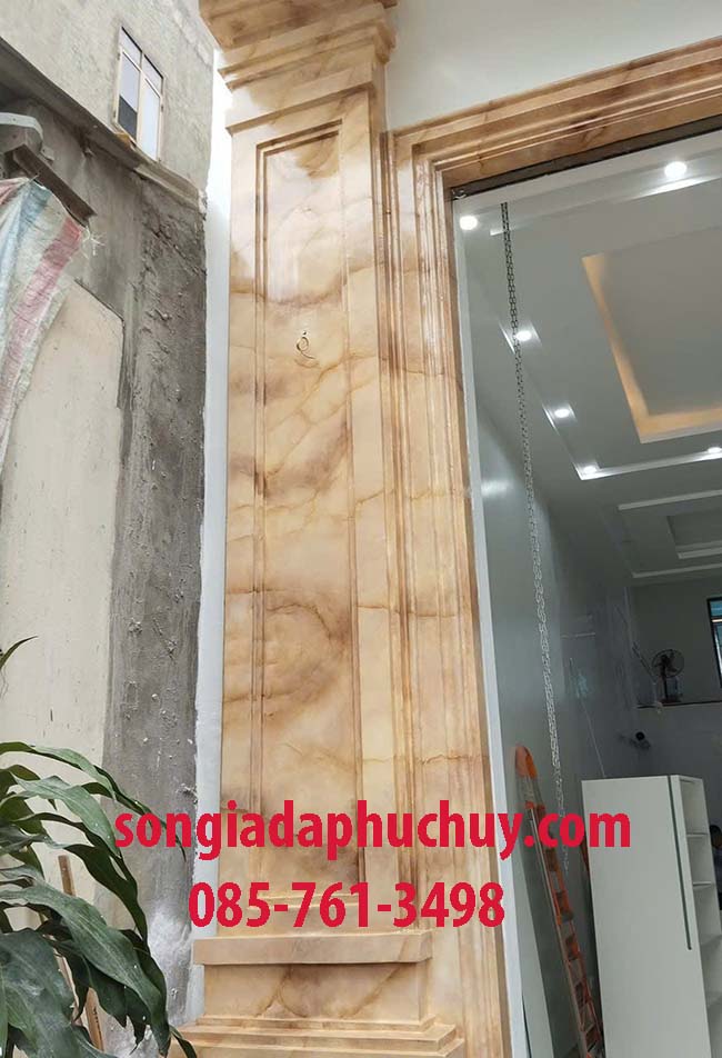 sơn giả đá ngoài trời