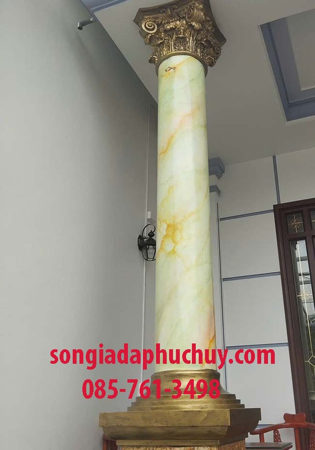 sơn đá cột tròn