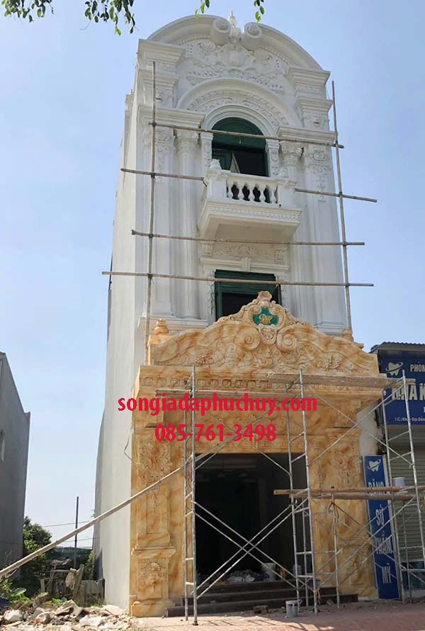 sơn giả đá mặt tiền