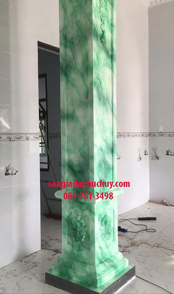 cột vuông sơn giả đá