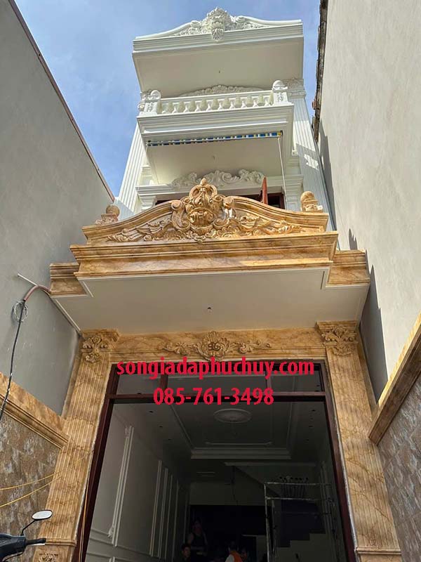 sơn giả đá mặt tiền