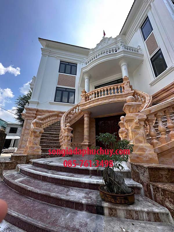 thi công giả đá mặt tiền biệt thự