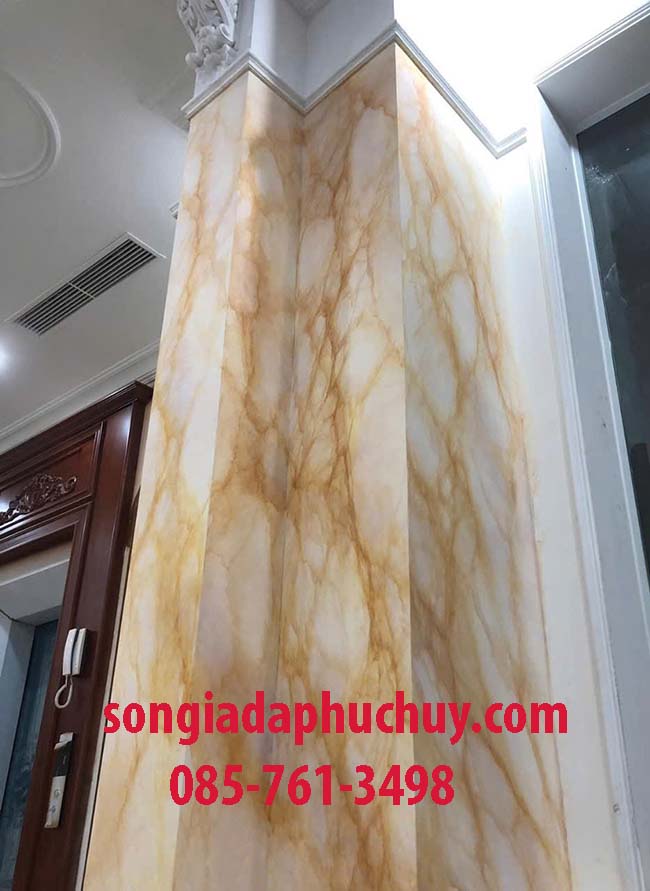 vẽ cột vuông cẩm thạch