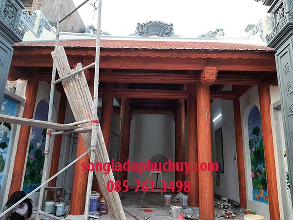 thi công vẽ vân gỗ