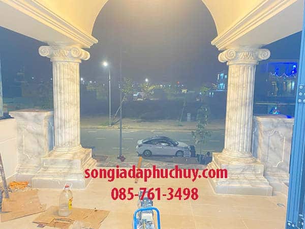 sơn giả đá trắng xám