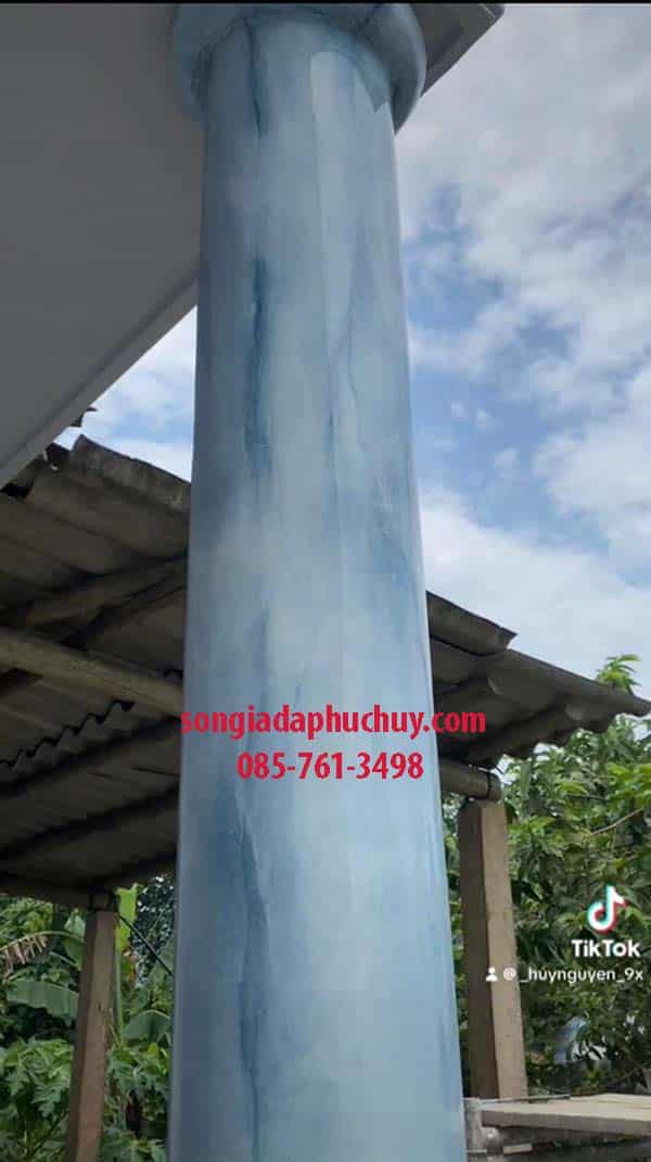sơn giả đá cột tròn