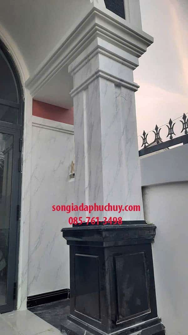 cột vuông giả vân đá đẹp