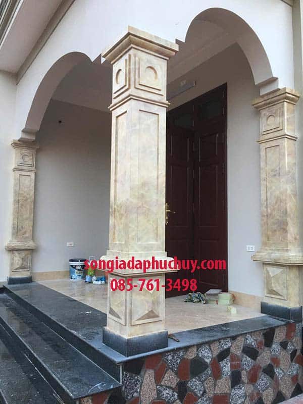 cột giả đá ngoài trời
