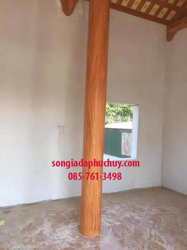sơn vân gỗ cột tròn