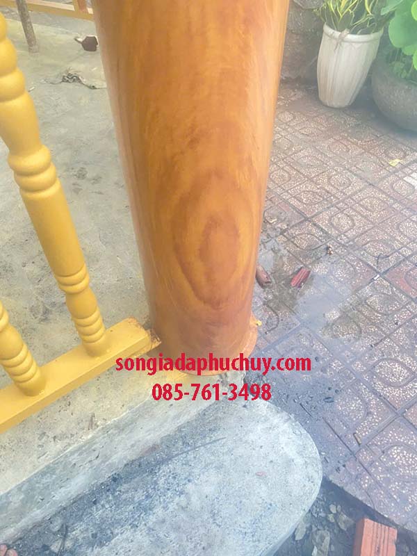 sắt tròn sơn giả gỗ