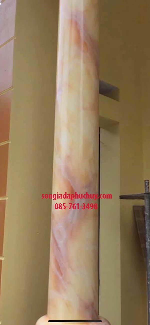cột tròn sơn giả đá
