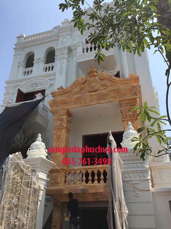sơn giả đá mặt tiền