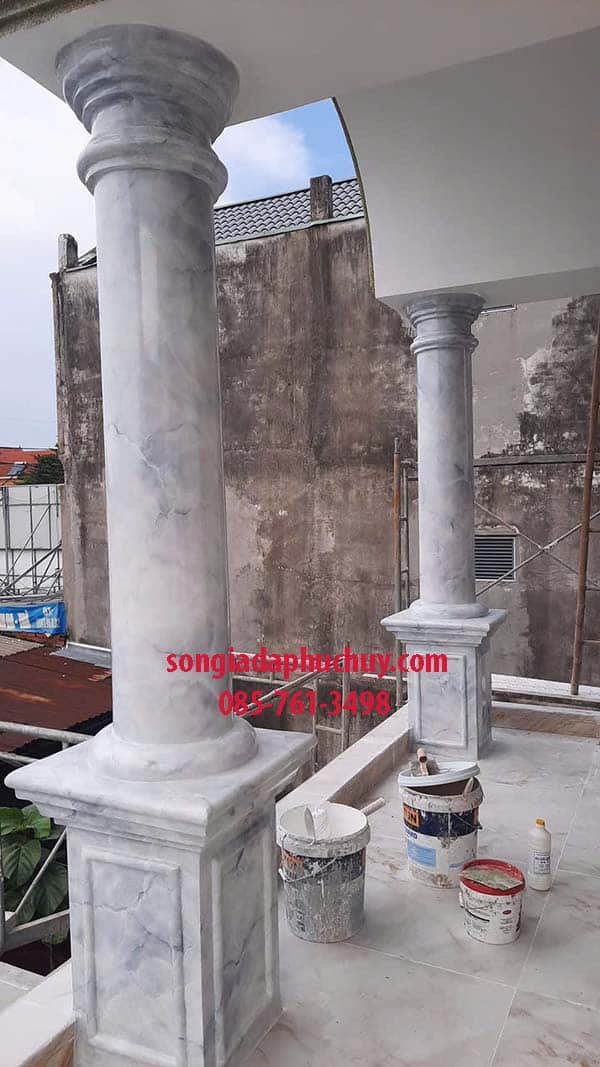 mẫu cột tròn giả đá 3d đẹp