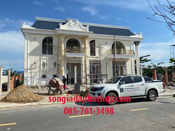 sơn giả đá ngoài trời