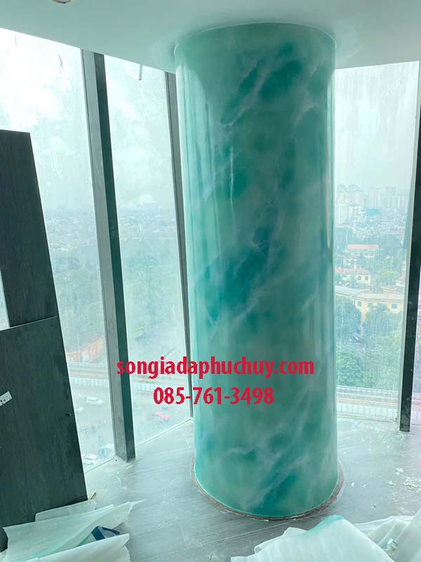 giả đá cẩm thạch màu xanh