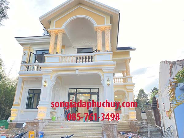 sơn giả đá biệt thự