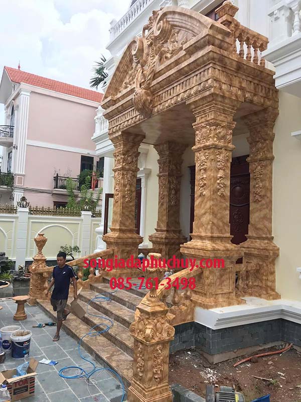 sơn giả đá mặt tiền