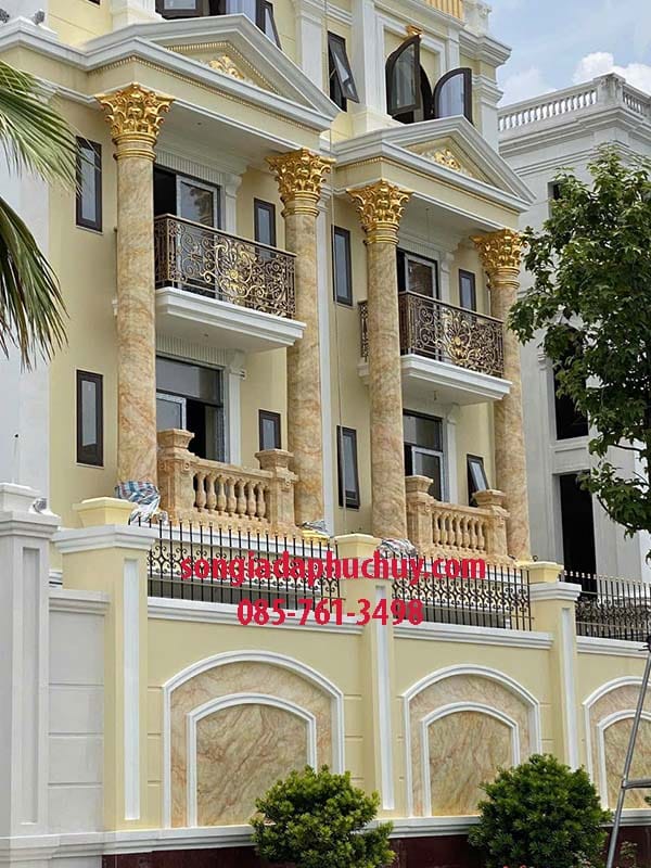 giả đá cẩm thạch màu nâu