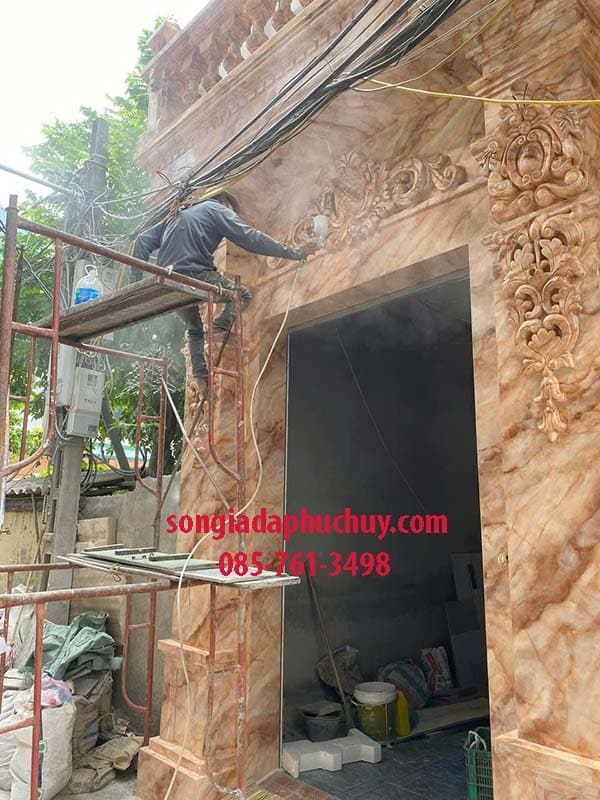 thi công sơn giả đá