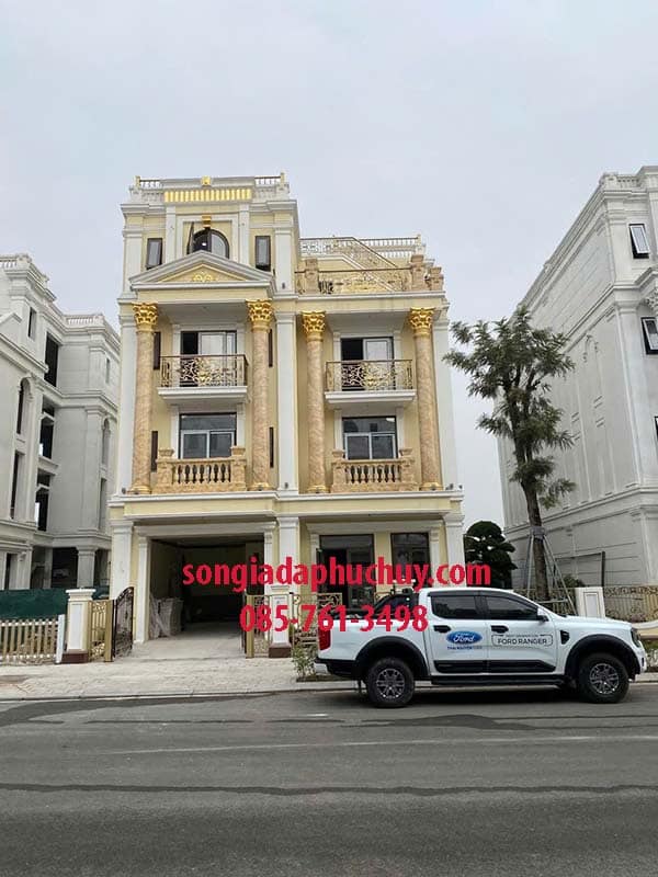 sơn giả đá cột tròn đẹp