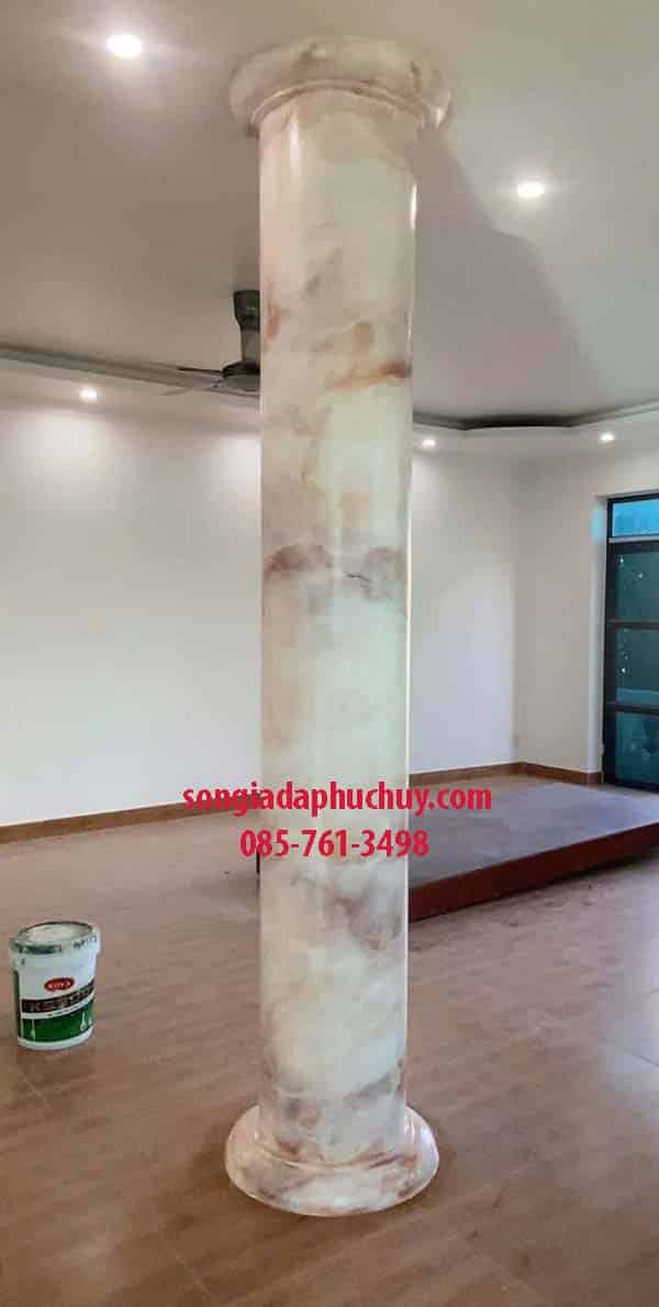 sơn giả đá cột tròn