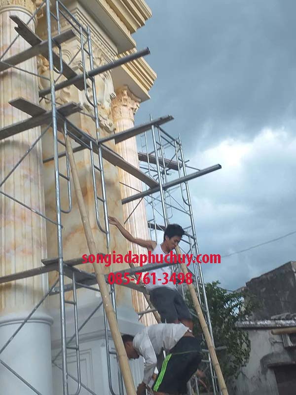 thi công sơn giả đá cẩm thạch