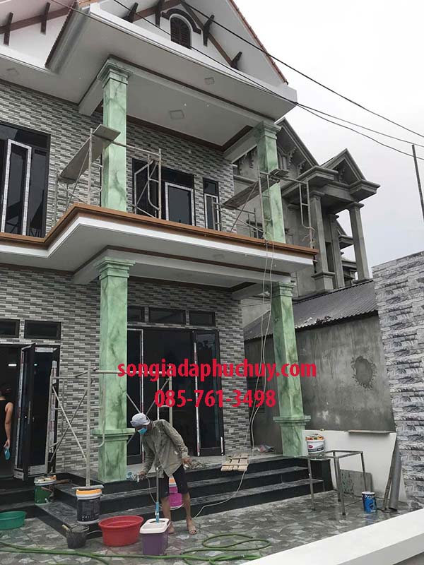 sơn giả đá nhà phố