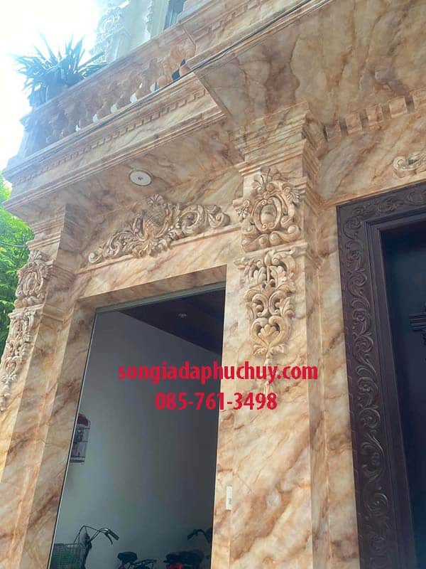 sơn giả đá mặt tiền