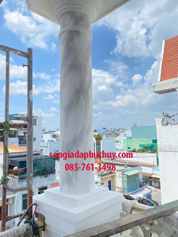 cột tròn giả đá marble