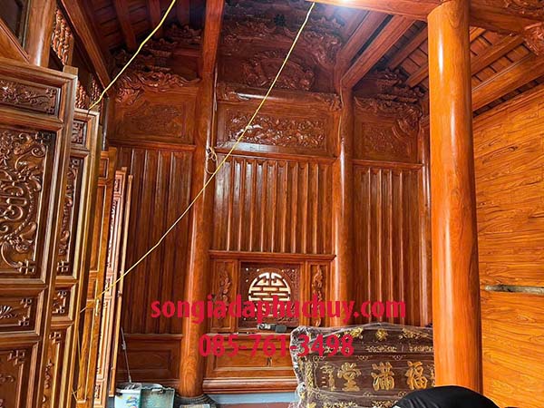sơn giả gỗ cột bê tông