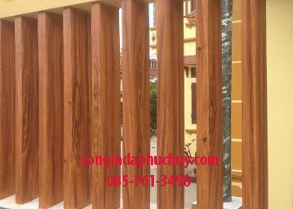 lan can sơn giả gỗ đẹp