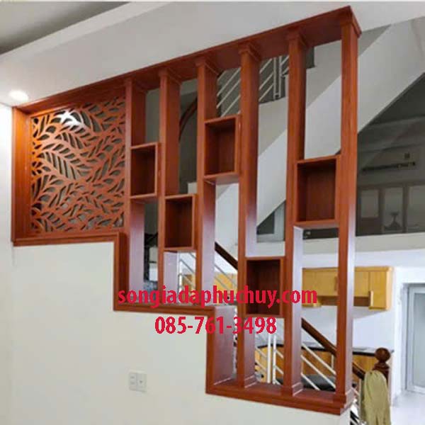 thi công sơn giả gỗ vách ngăn