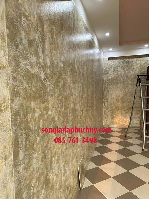 hiệu ứng sơn đá cẩm thạch đẹp