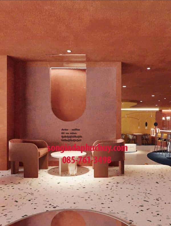 thi công sơn hiệu ứng nhà hàng