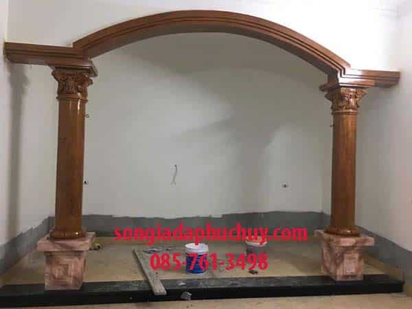 vẽ giả vân gỗ cột tròn