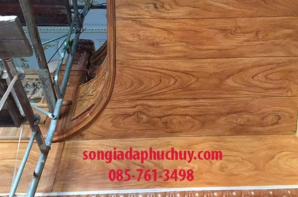 vẽ giả gỗ cầu thang