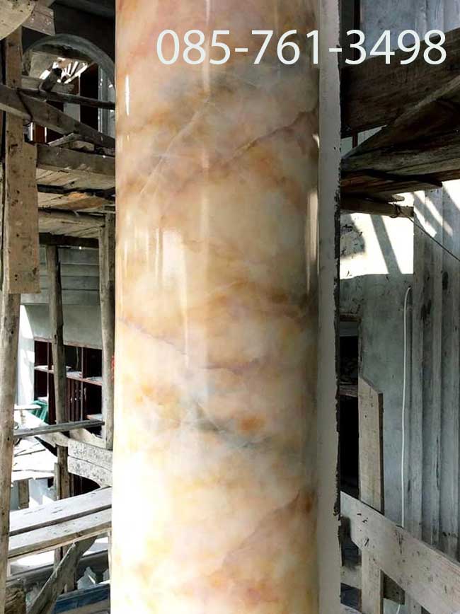 cột tròn sơn giả đá