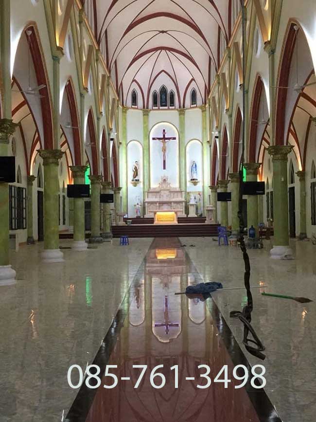 sơn giả đá chính điện