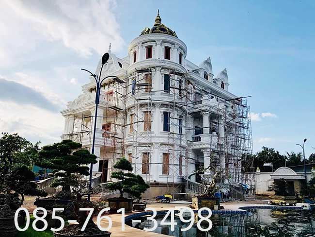 thi công sơn giả đá mặt tiền