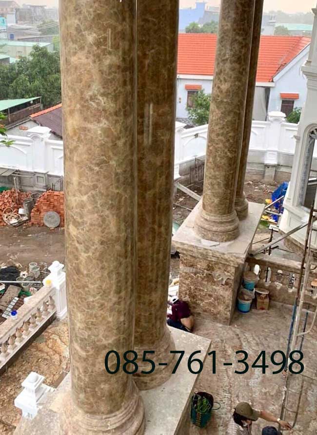 sơn giả granite mặt tiền
