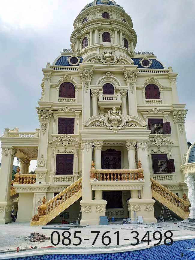 sơn đá hành lang mặt tiền