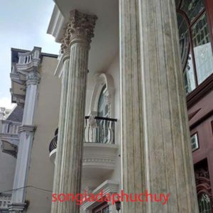 Sơn Giả Đá Mặt Tiền_ giả đá 3D mặt tiền đẹp sang trọng