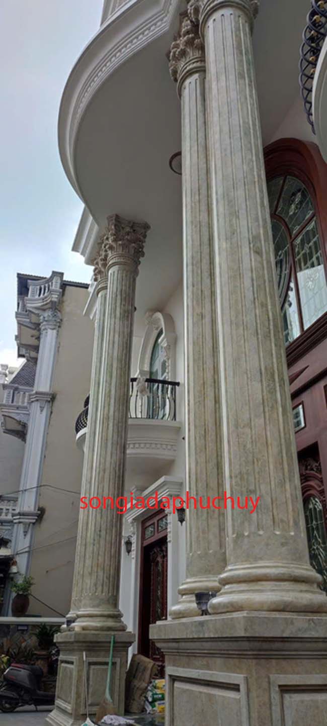 sơn giả đá mặt tiền nhà phố