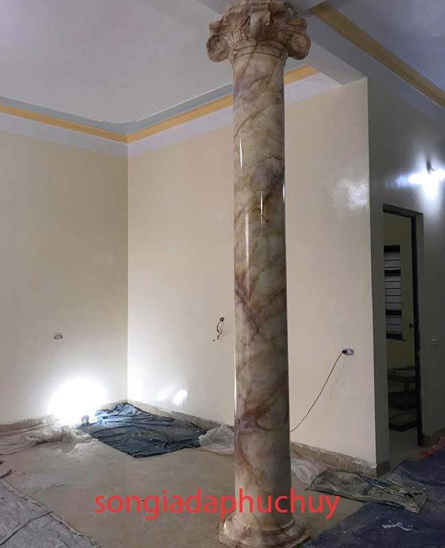 mẫu cột tròn sơn giả đá đẹp