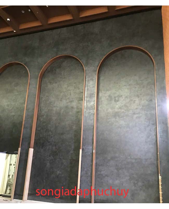 tường nội thất sơn giả đá