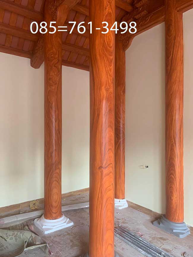 giả gỗ cột tròn nhà thờ